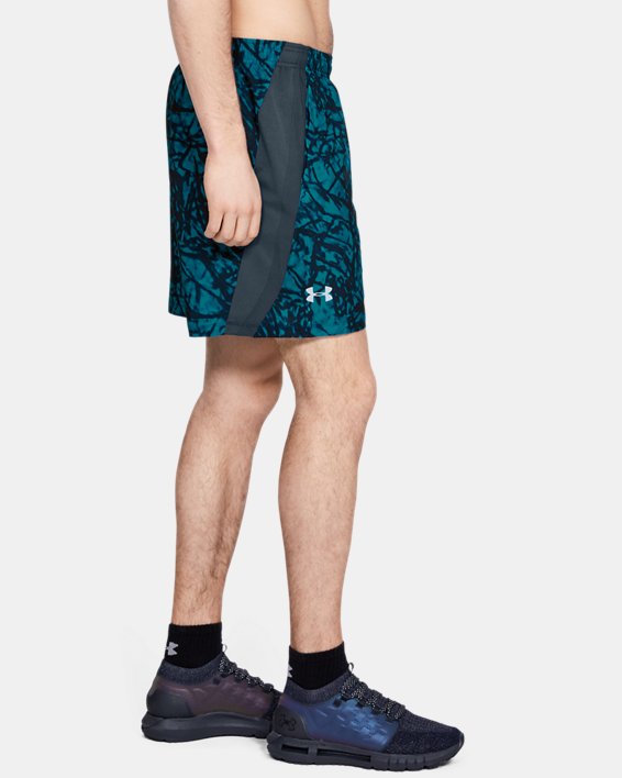 Men's UA Launch SW 7'' Printed Shorts in Gray image number 2